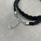 Bracciale uomo con treccia e anelli in argento personalizzabili