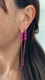 Orecchini stone fucsia
