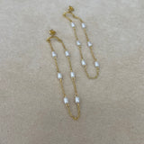 Orecchini altalena perle