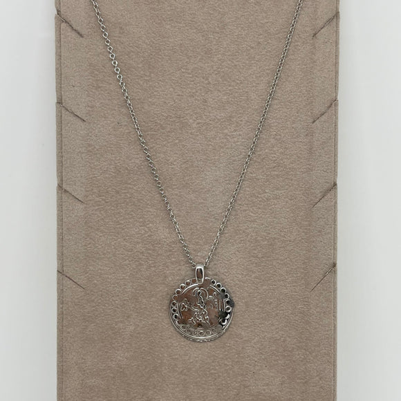 Collana con moneta pendente leggera